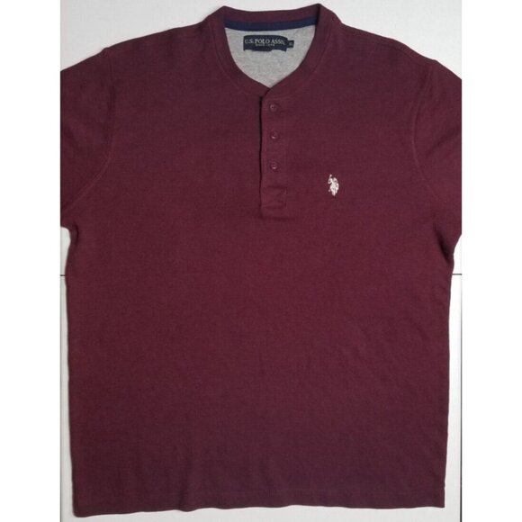 U.S. Polo Assn. Long Sleeve Thermal Henley Button Pullover Sweater Men's XL - Picture 1 of 14